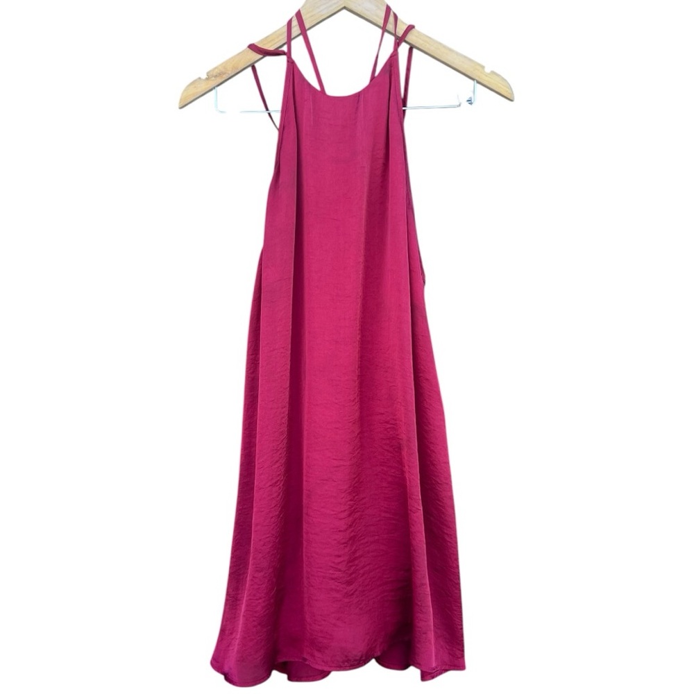 Show Me Your MuMu | Mini Red Cocktail Strappy Satin Dress | M - Picture 2 of 14